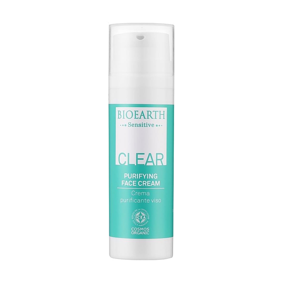 Уцінка! Очищувальний крем Bioearth Sensitive Clear Purifying Face Cream для проблемної та комбінованої шкіри обличчя, 50 мл